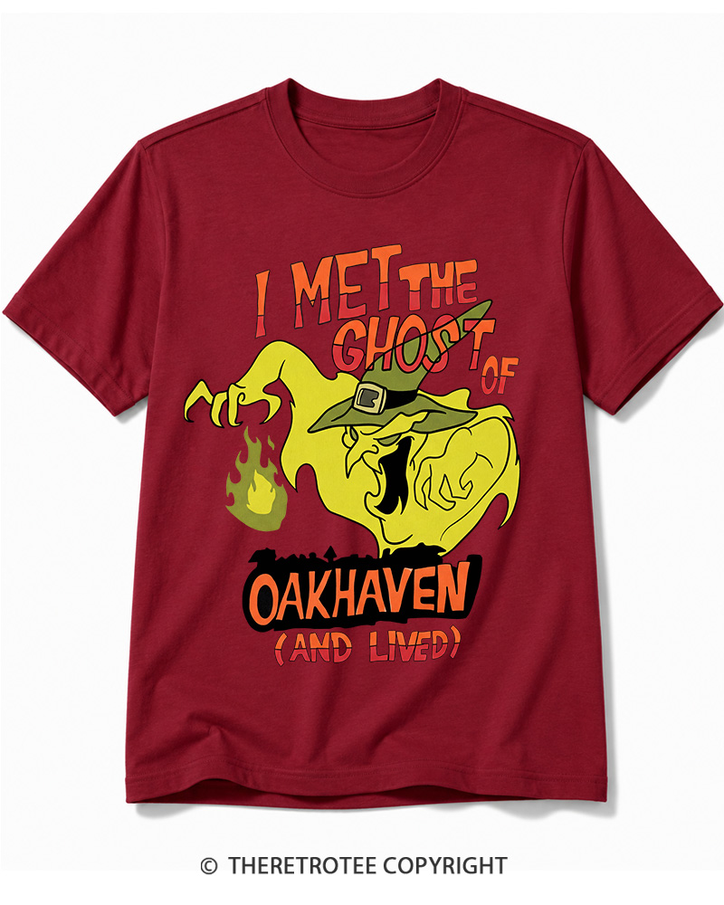 TheRetroTee I Met The Ghost Of Oakhaven 1990s Cotton T-Shirt