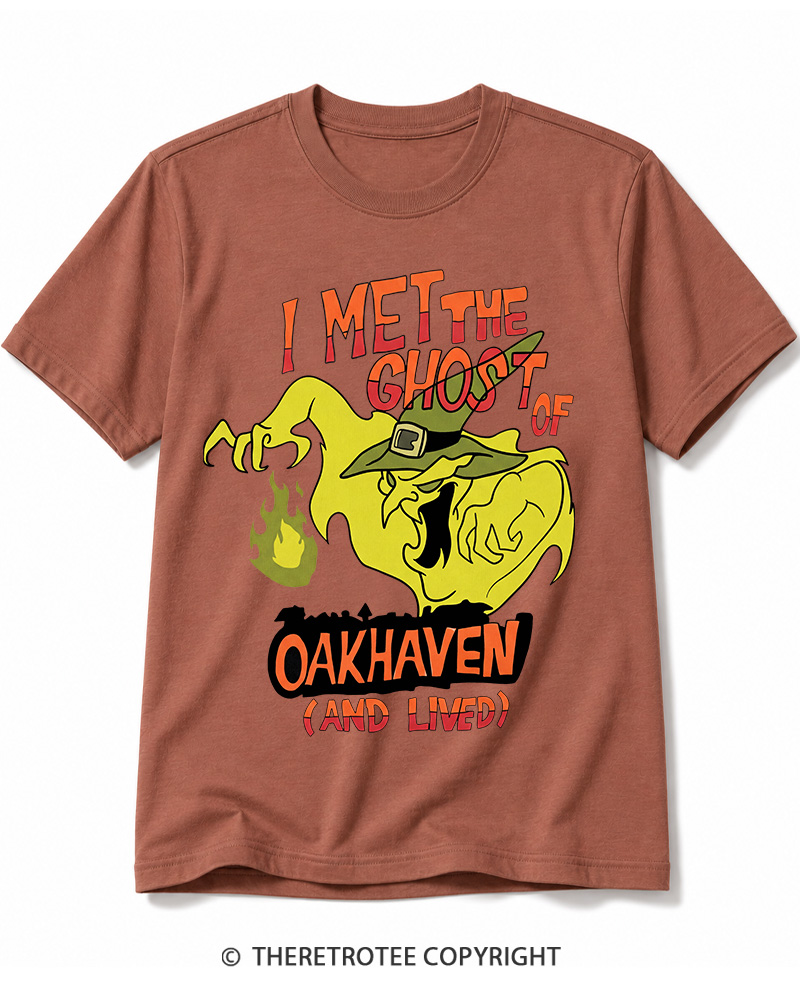 TheRetroTee I Met The Ghost Of Oakhaven 1990s Cotton T-Shirt