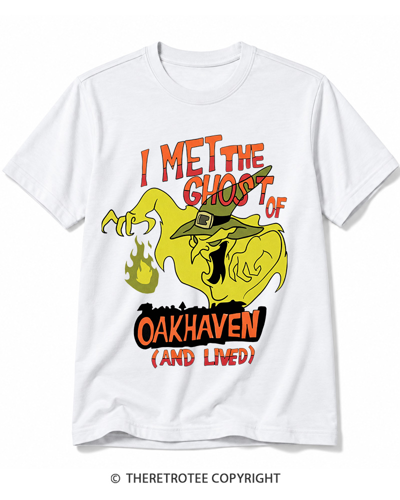 TheRetroTee I Met The Ghost Of Oakhaven 1990s Cotton T-Shirt