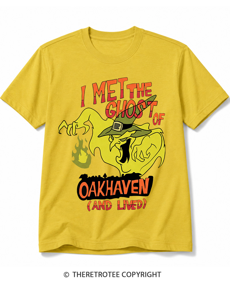 TheRetroTee I Met The Ghost Of Oakhaven 1990s Cotton T-Shirt