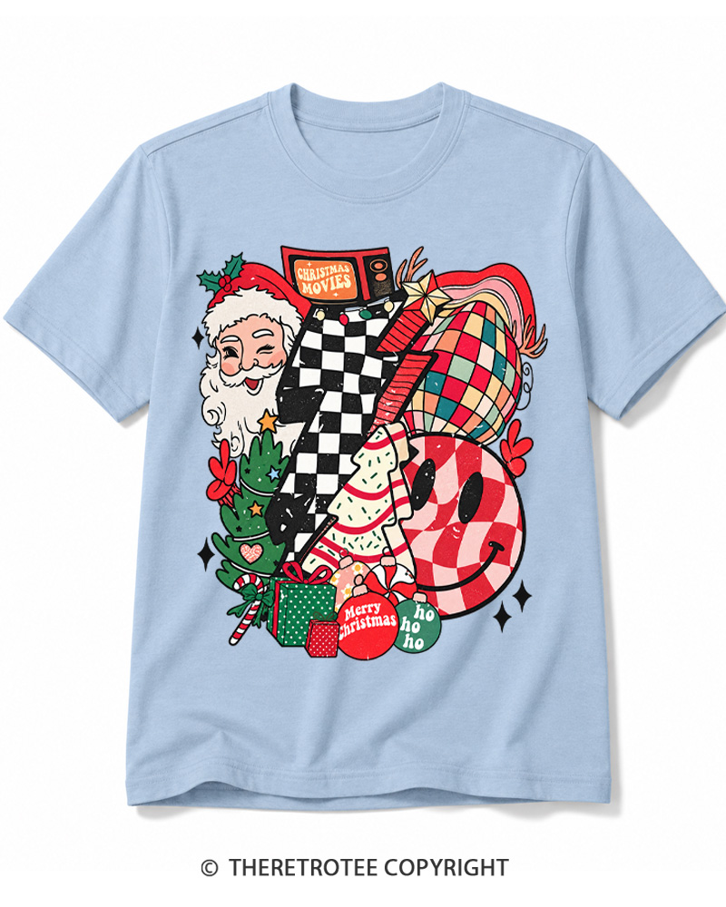 TheRetroTee Christmas Graphic 1970s Cotton T-Shirt