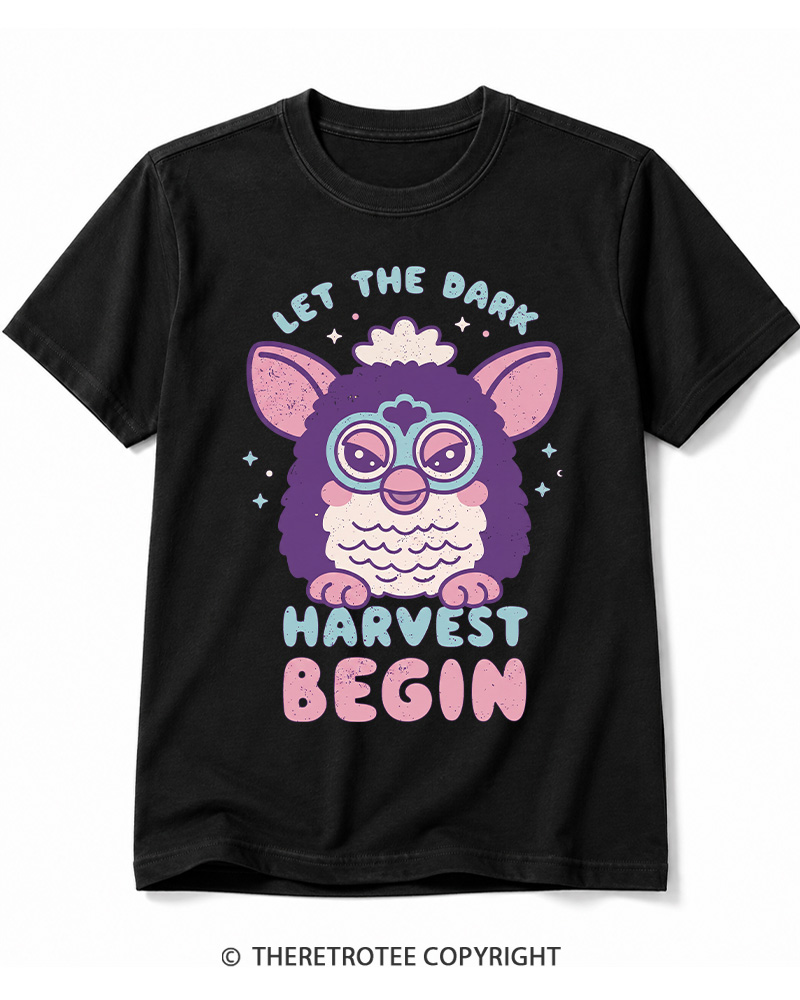 TheRetroTee Let The Dark Harvest Begin 1990s Cotton T-Shirt