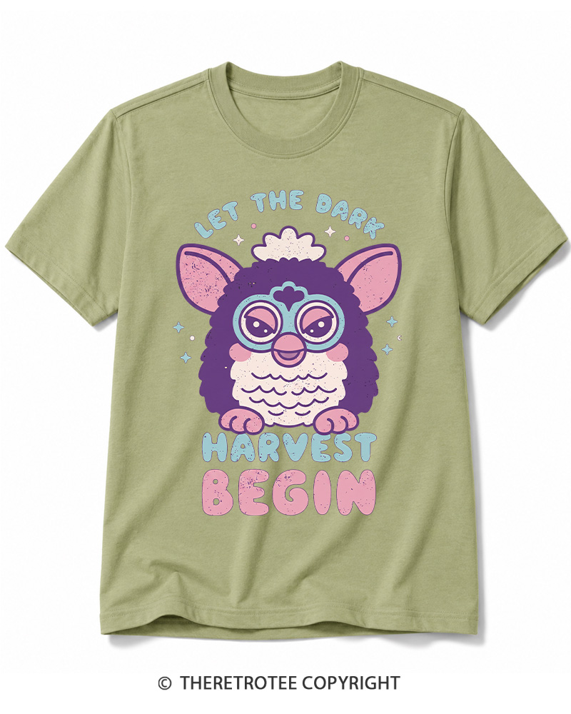 TheRetroTee Let The Dark Harvest Begin 1990s Cotton T-Shirt