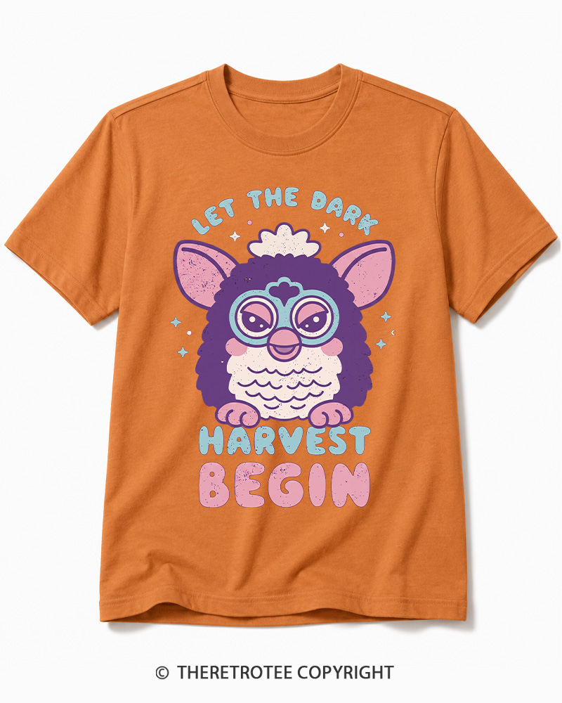 TheRetroTee Let The Dark Harvest Begin 1990s Cotton T-Shirt