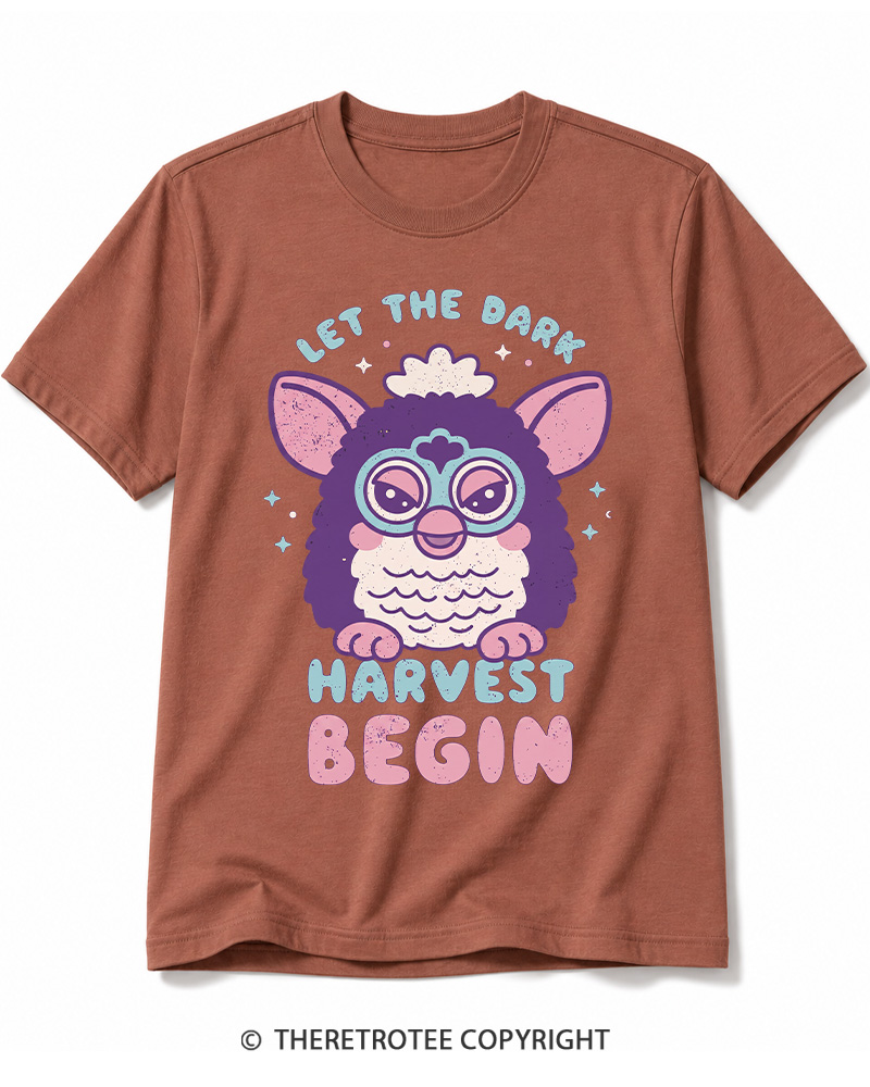 TheRetroTee Let The Dark Harvest Begin 1990s Cotton T-Shirt