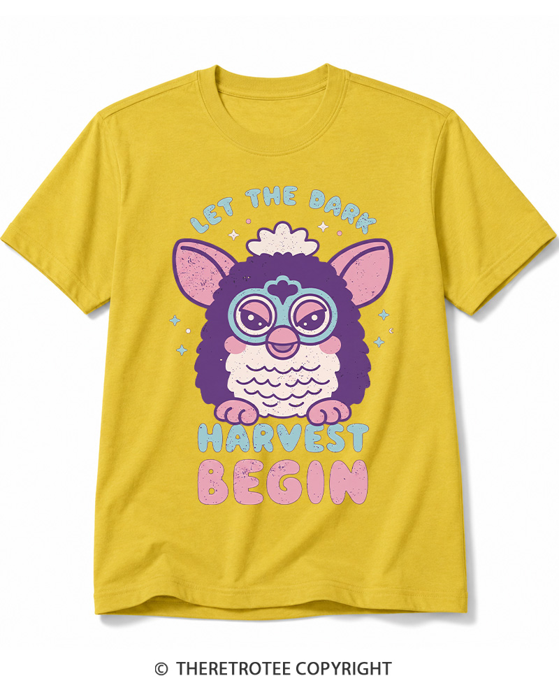 TheRetroTee Let The Dark Harvest Begin 1990s Cotton T-Shirt