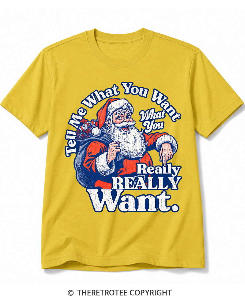 TheRetroTee Tell Me What You Want 1990s Cotton T-Shirt