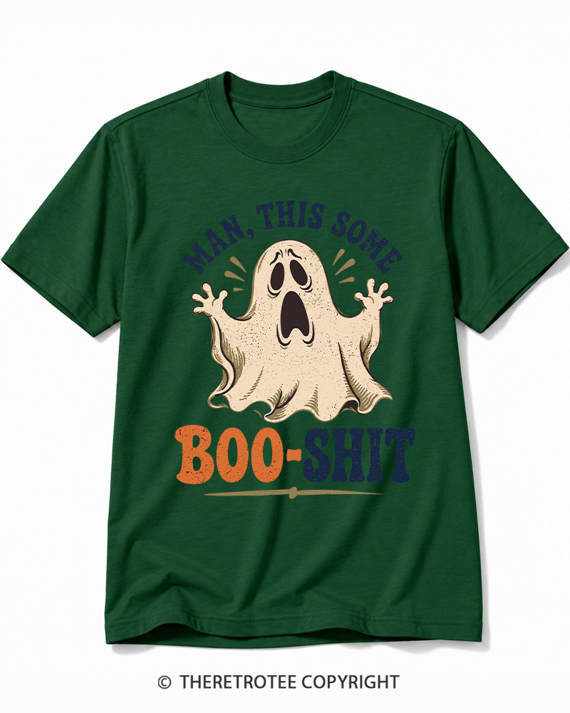 TheRetroTee Man, This Some Bullshit 1970s Halloween Cotton T-Shirt
