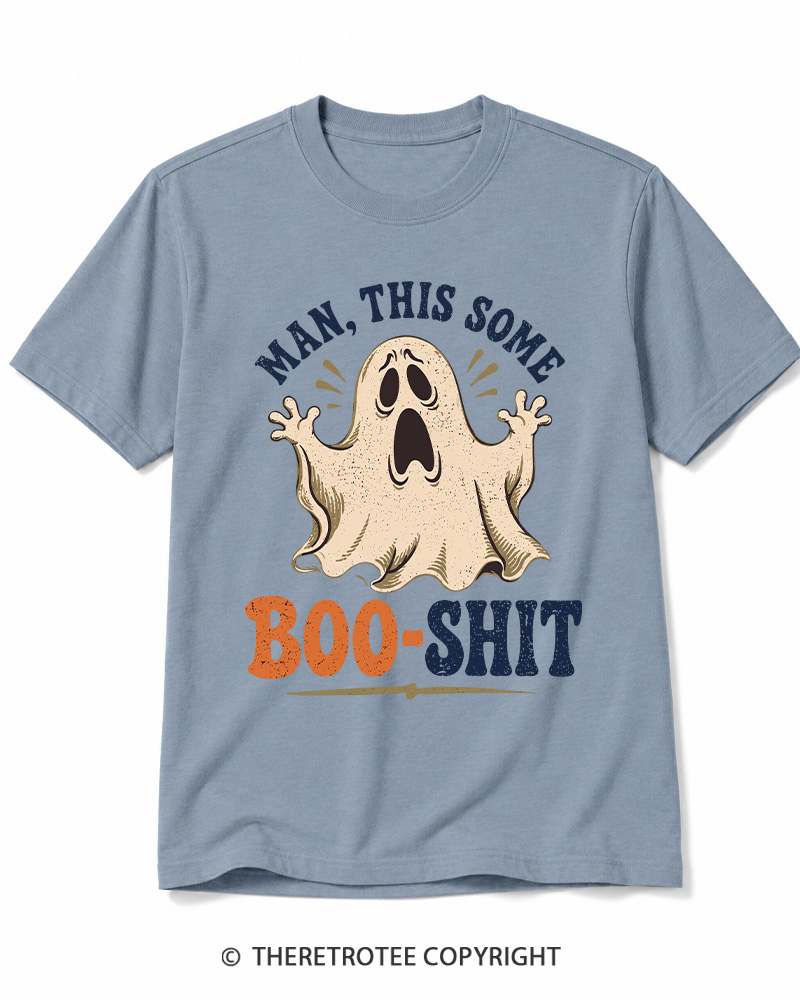 TheRetroTee Man, This Some Bullshit 1970s Halloween Cotton T-Shirt