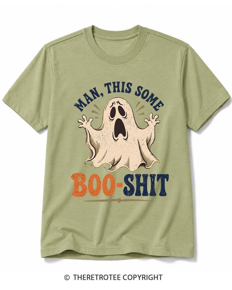 TheRetroTee Man, This Some Bullshit 1970s Halloween Cotton T-Shirt