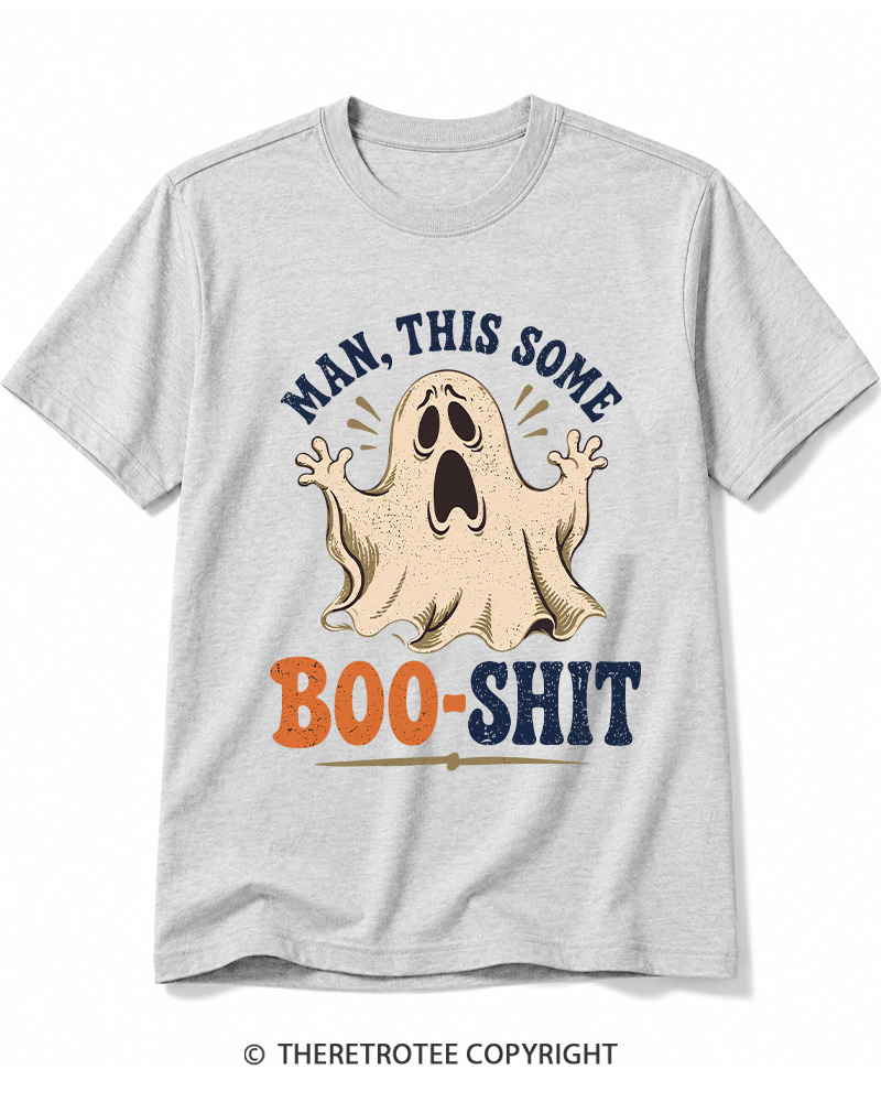TheRetroTee Man, This Some Bullshit 1970s Halloween Cotton T-Shirt