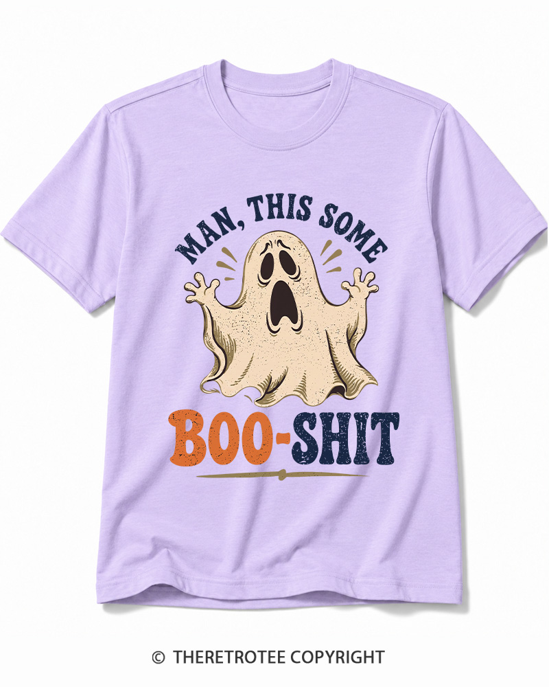 TheRetroTee Man, This Some Bullshit 1970s Halloween Cotton T-Shirt