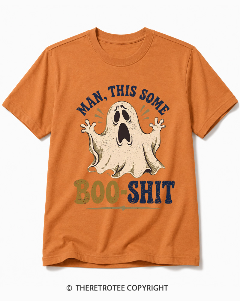 TheRetroTee Man, This Some Bullshit 1970s Halloween Cotton T-Shirt