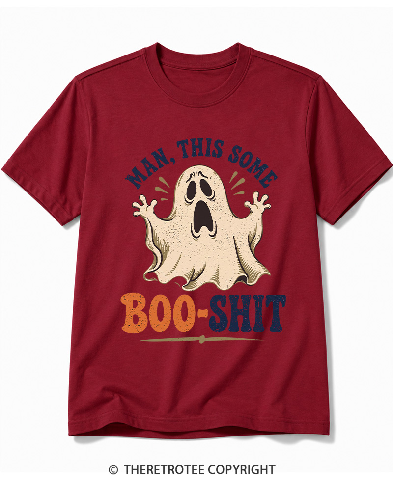 TheRetroTee Man, This Some Bullshit 1970s Halloween Cotton T-Shirt
