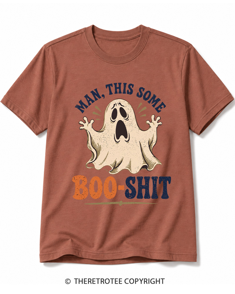 TheRetroTee Man, This Some Bullshit 1970s Halloween Cotton T-Shirt