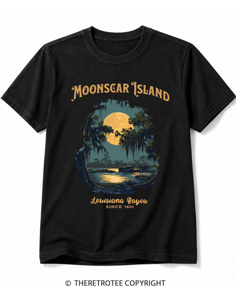 TheRetroTee Moonscar Island 1990s Cotton T-Shirt