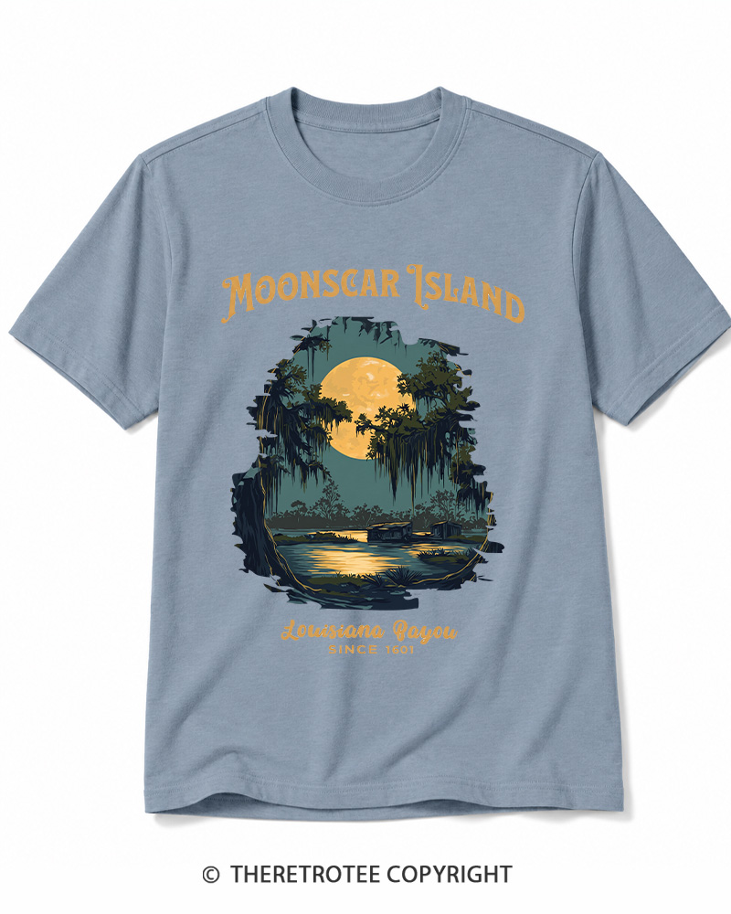TheRetroTee Moonscar Island 1990s Cotton T-Shirt