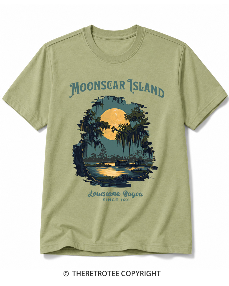 TheRetroTee Moonscar Island 1990s Cotton T-Shirt