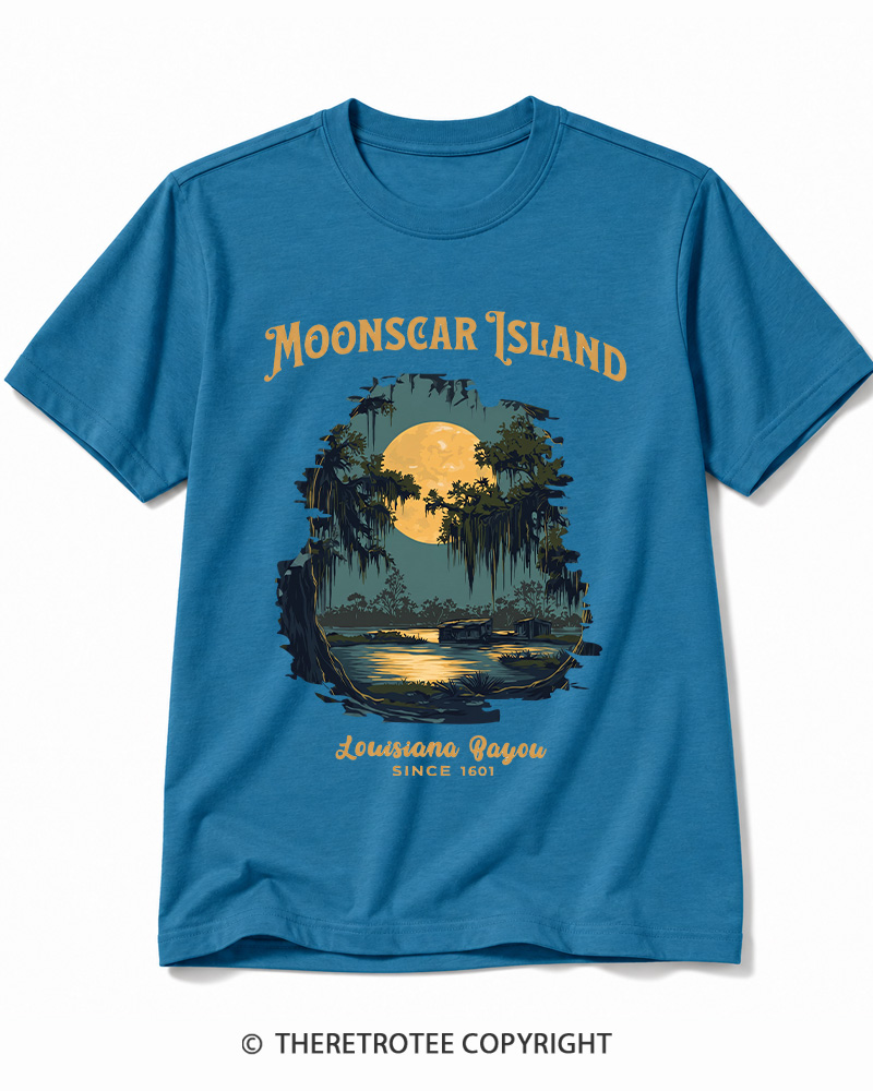 TheRetroTee Moonscar Island 1990s Cotton T-Shirt