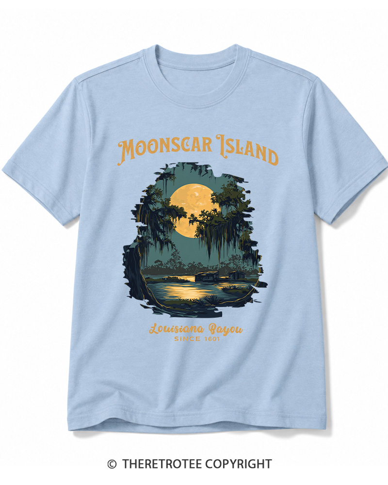 TheRetroTee Moonscar Island 1990s Cotton T-Shirt