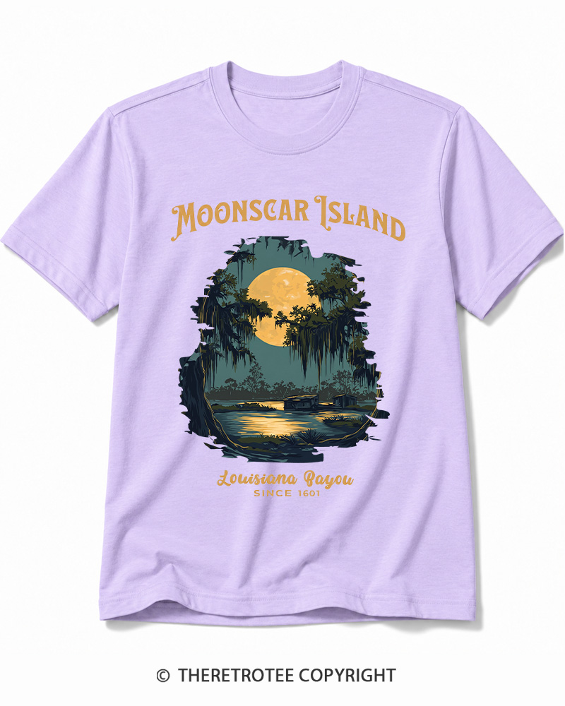TheRetroTee Moonscar Island 1990s Cotton T-Shirt