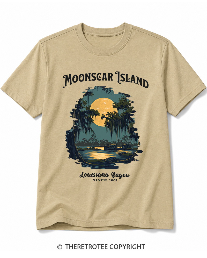 TheRetroTee Moonscar Island 1990s Cotton T-Shirt