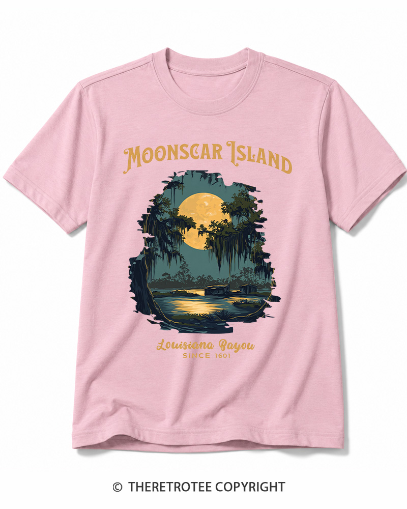 TheRetroTee Moonscar Island 1990s Cotton T-Shirt