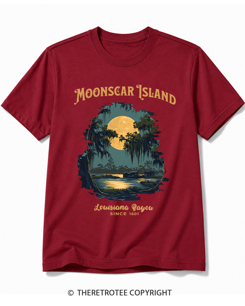TheRetroTee Moonscar Island 1990s Cotton T-Shirt