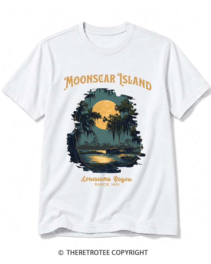 TheRetroTee Moonscar Island 1990s Cotton T-Shirt