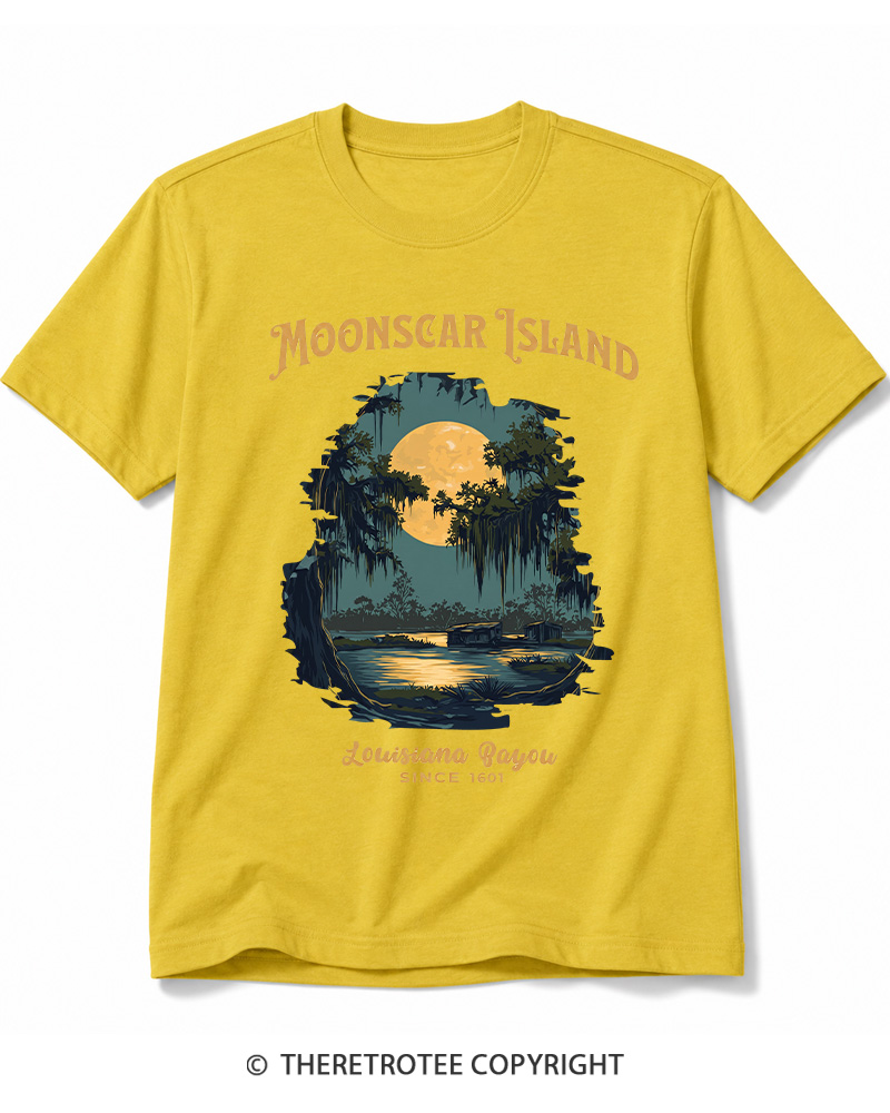 TheRetroTee Moonscar Island 1990s Cotton T-Shirt