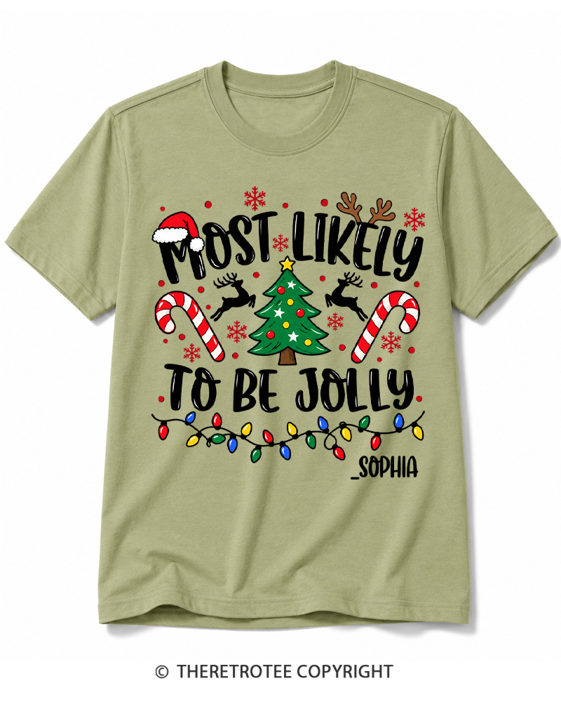 TheRetroTee Most Likely To Christmas Vintage Cotton T-Shirt