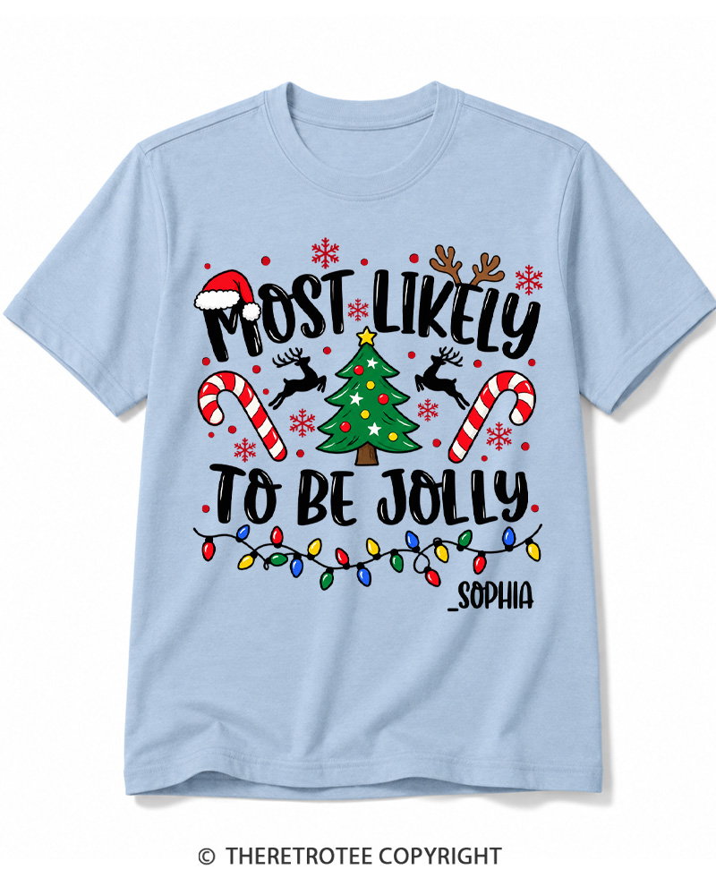 TheRetroTee Most Likely To Christmas Vintage Cotton T-Shirt