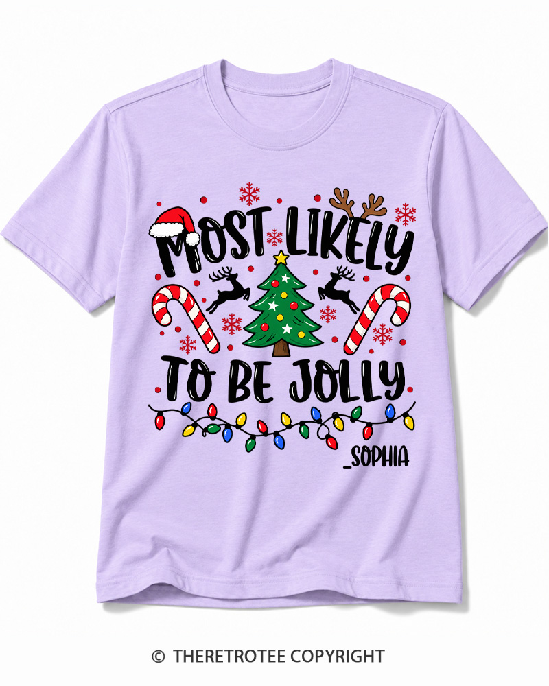 TheRetroTee Most Likely To Christmas Vintage Cotton T-Shirt