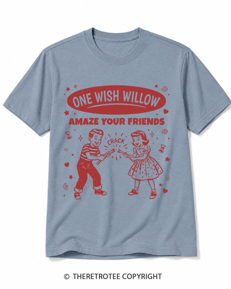 TheRetroTee One Wish Willow Vintage Halloween Cotton T-Shirt