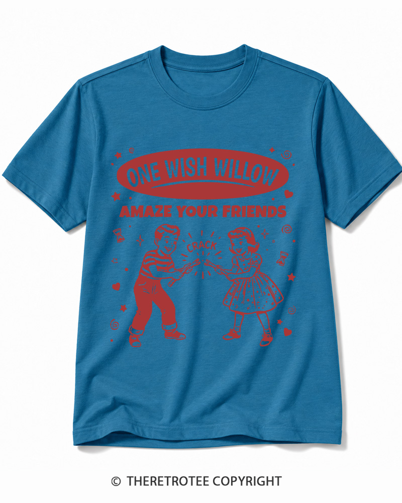 TheRetroTee One Wish Willow Vintage Halloween Cotton T-Shirt