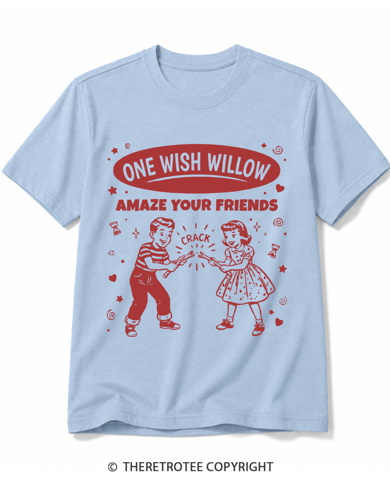 TheRetroTee One Wish Willow Vintage Halloween Cotton T-Shirt