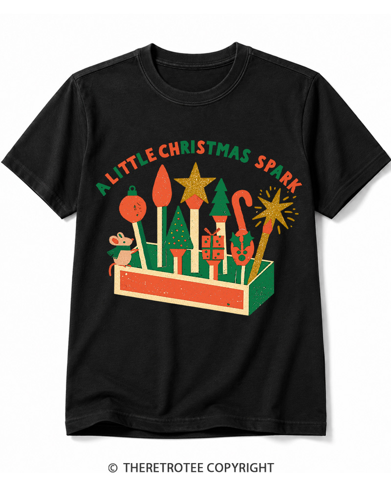 TheRetroTee A Little Christmas Spark 1950s Cotton T-Shirt