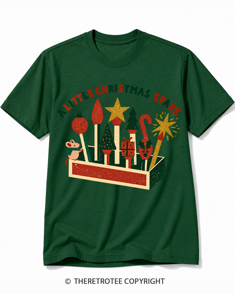 TheRetroTee A Little Christmas Spark 1950s Cotton T-Shirt