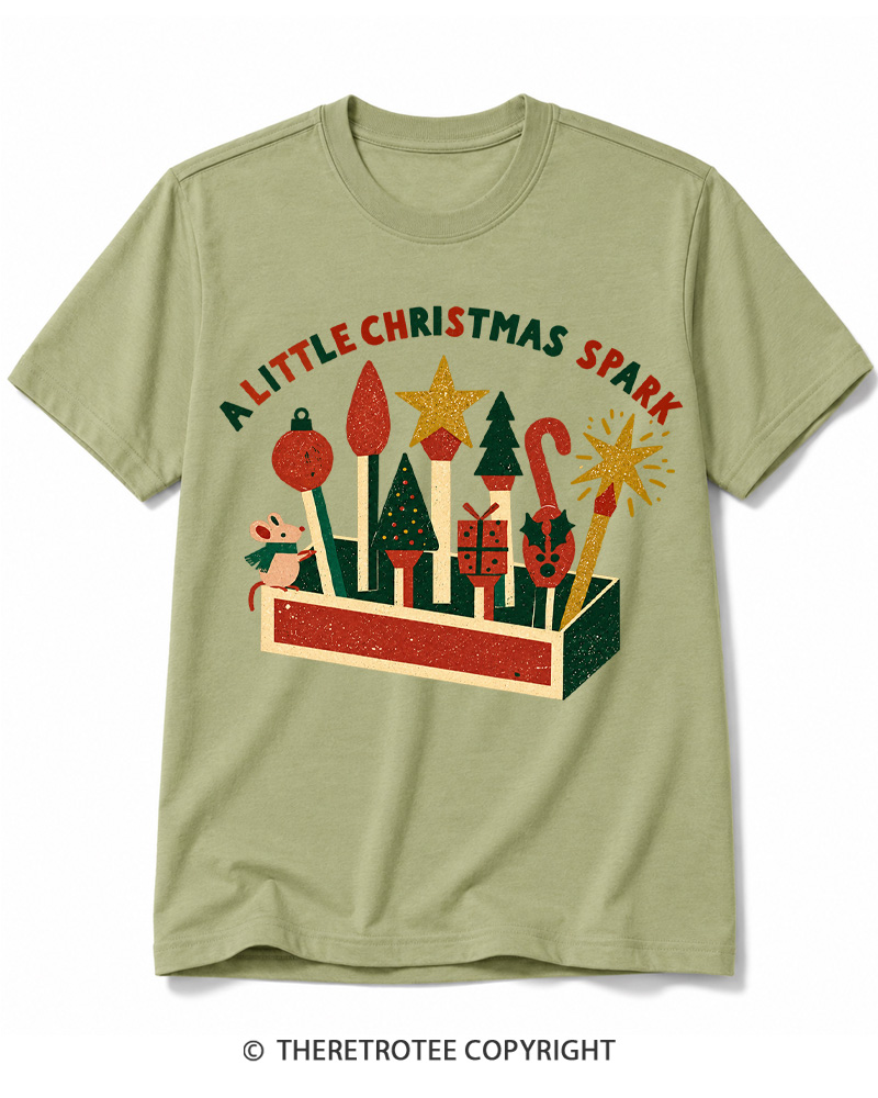 TheRetroTee A Little Christmas Spark 1950s Cotton T-Shirt