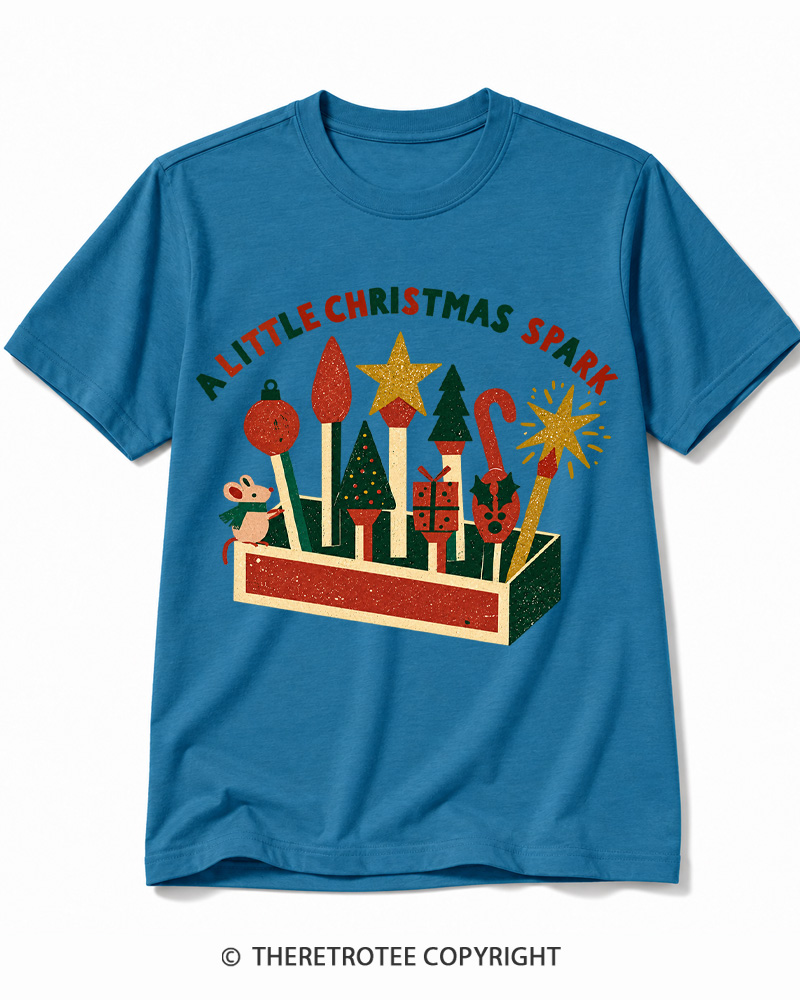 TheRetroTee A Little Christmas Spark 1950s Cotton T-Shirt