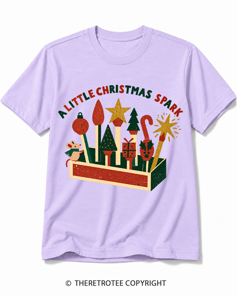 TheRetroTee A Little Christmas Spark 1950s Cotton T-Shirt