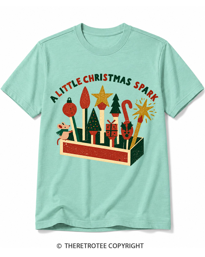 TheRetroTee A Little Christmas Spark 1950s Cotton T-Shirt
