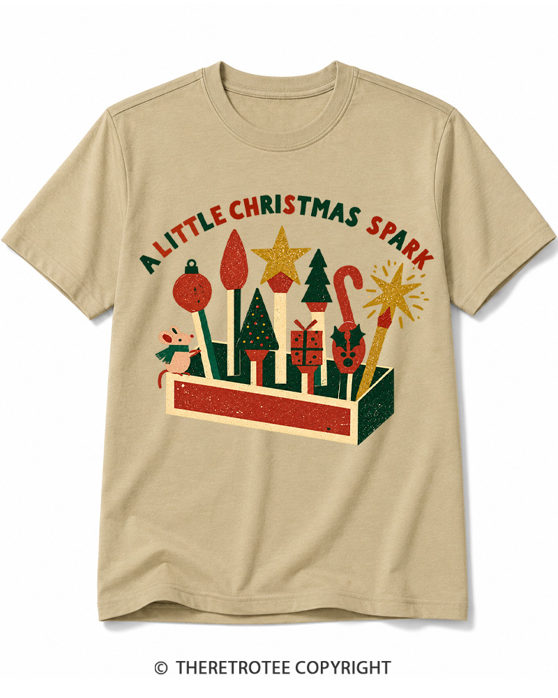 TheRetroTee A Little Christmas Spark 1950s Cotton T-Shirt