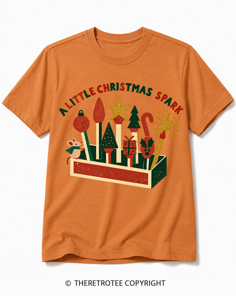 TheRetroTee A Little Christmas Spark 1950s Cotton T-Shirt
