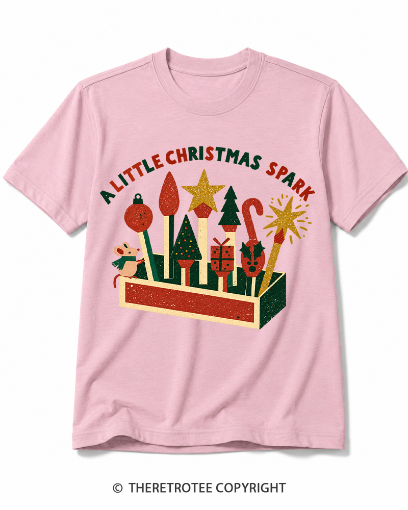TheRetroTee A Little Christmas Spark 1950s Cotton T-Shirt
