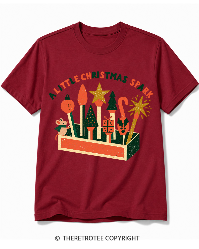 TheRetroTee A Little Christmas Spark 1950s Cotton T-Shirt