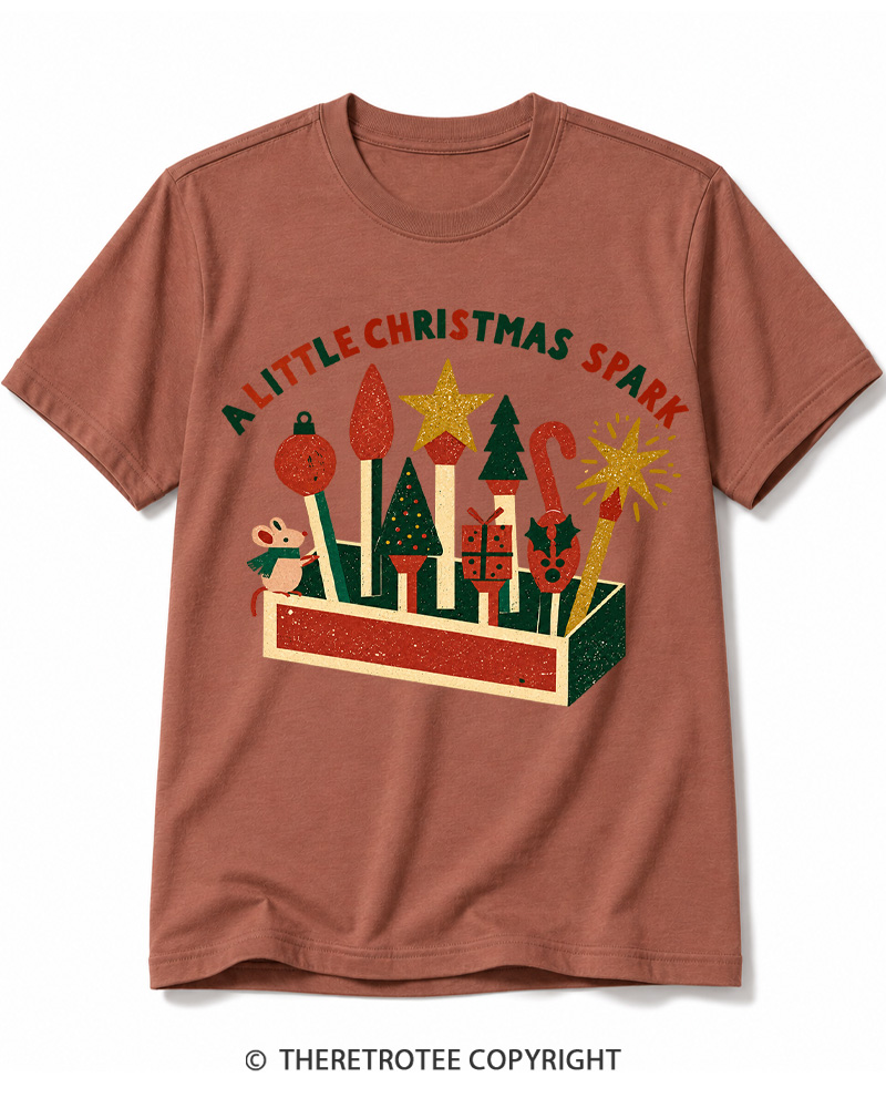 TheRetroTee A Little Christmas Spark 1950s Cotton T-Shirt