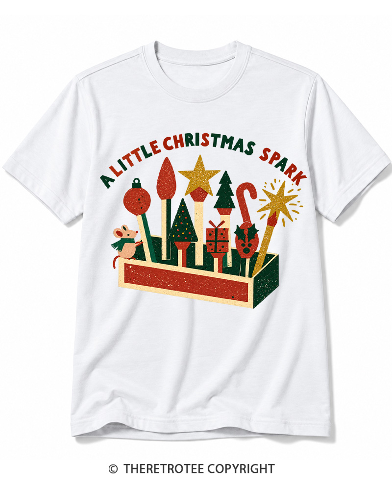 TheRetroTee A Little Christmas Spark 1950s Cotton T-Shirt