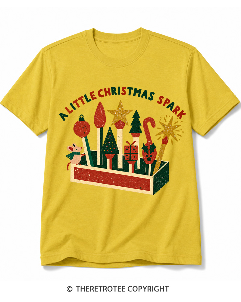 TheRetroTee A Little Christmas Spark 1950s Cotton T-Shirt