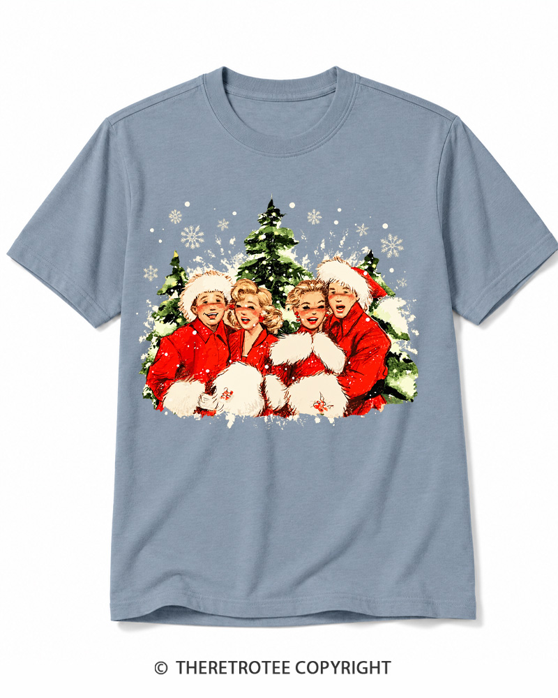 TheRetroTee Christmas Song 1950s Cotton T-Shirt